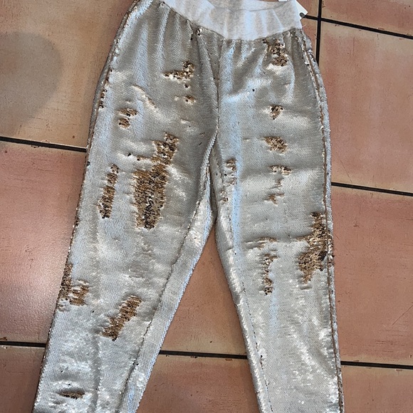 NWT Anthropology Hei Hei matte gold pants - Picture 7 of 9